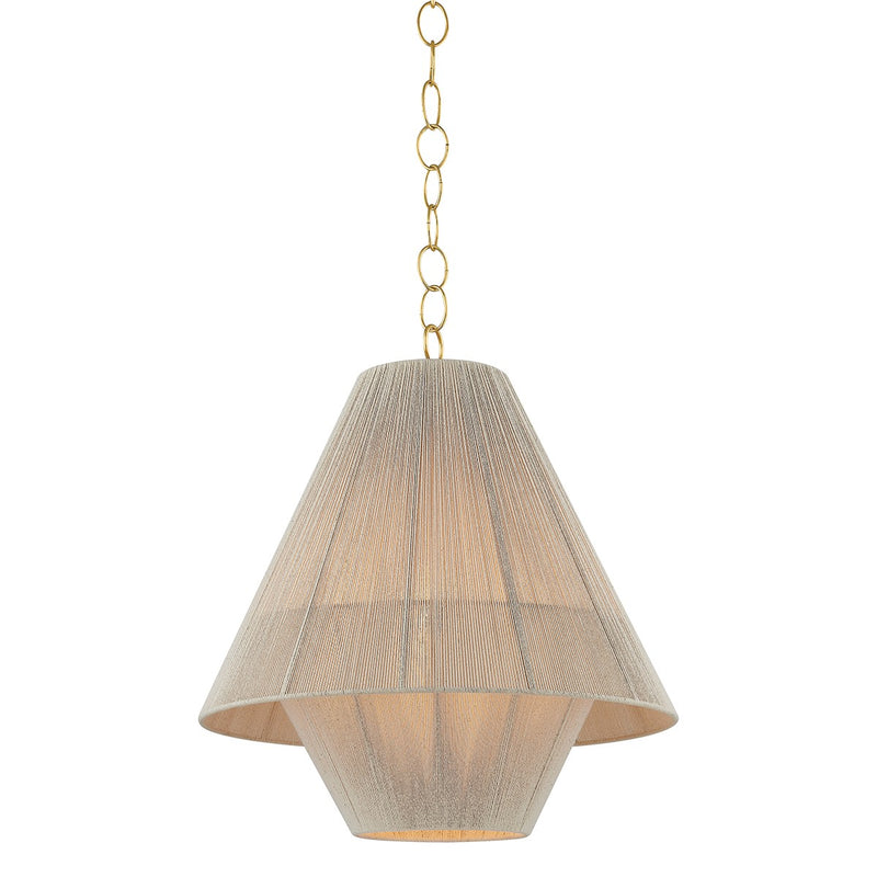 Mitzi H988701S-AGB One Light Pendant, Aged Brass