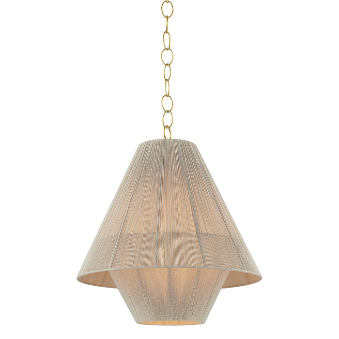 Mitzi H988701S-AGB One Light Pendant, Aged Brass