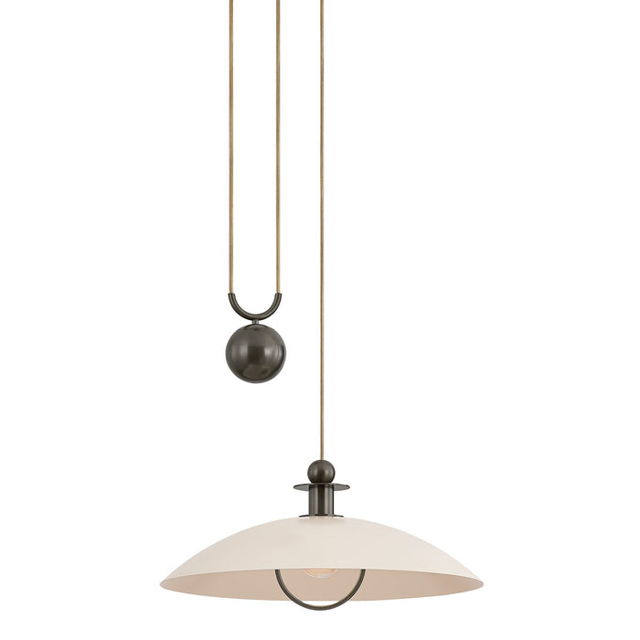 Mitzi H995701-TRB/SBQ One Light Pendant, True Bronze/Soft Bisque