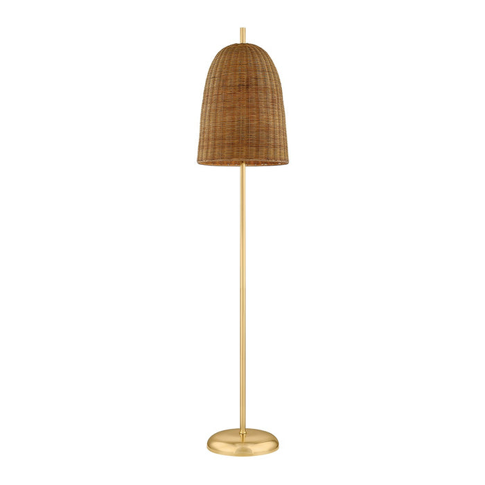 Mitzi HL1001401-AGB One Light Floor Lamp, Aged Brass
