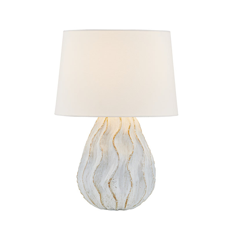 Mitzi HL1032201-AGB/CSS One Light Table Lamp, Aged Brass/Ceramic Sea Salt