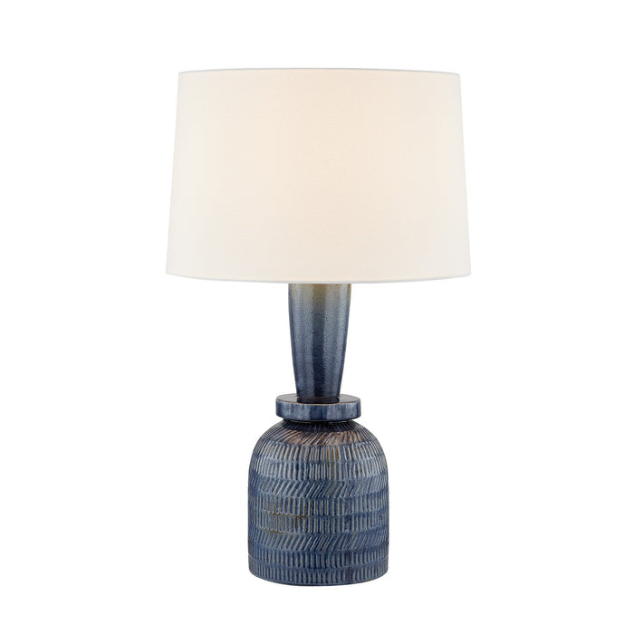 Mitzi HL1042201-AGB/CDB One Light Table Lamp, Aged Brass/Ceramic Washed Cobalt