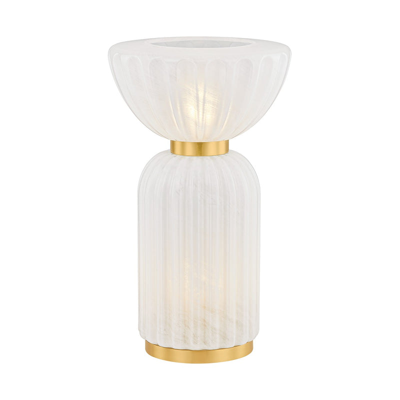 Mitzi HL980202-AGB Two Light Table Lamp, Aged Brass