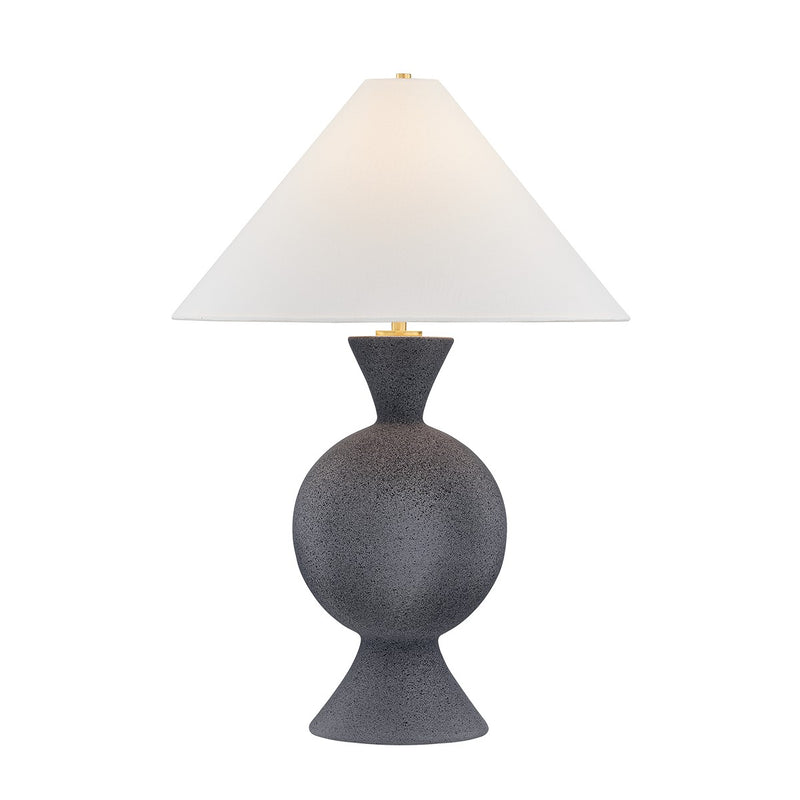 Mitzi HL986201-AGB/CPM One Light Table Lamp, Aged Brass/Ceramic Pale Midnight