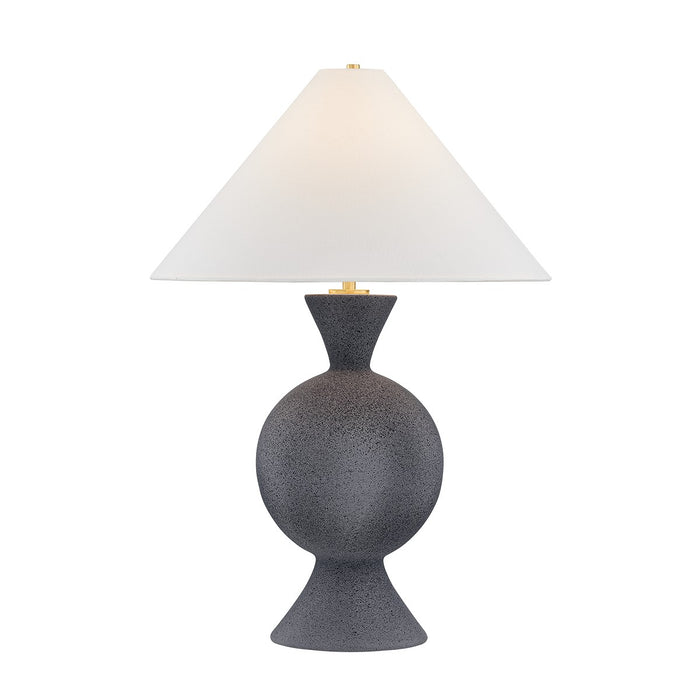 Mitzi HL986201-AGB/CPM One Light Table Lamp, Aged Brass/Ceramic Pale Midnight