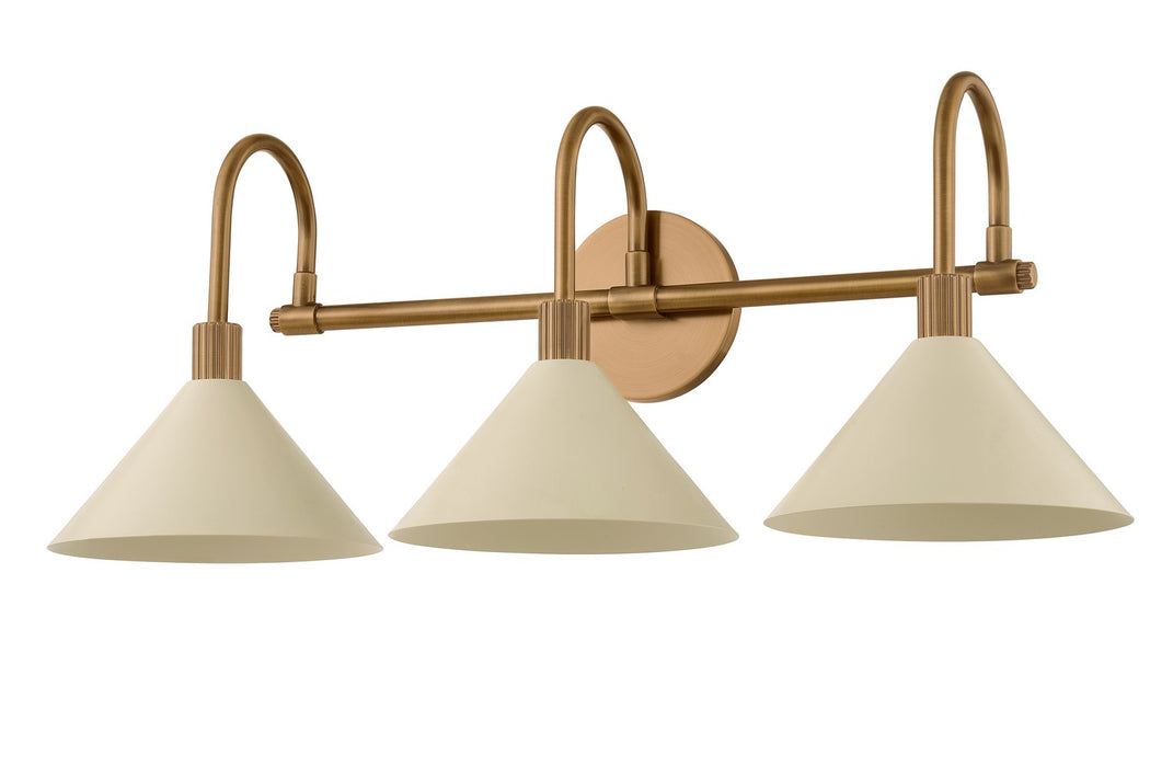 Troy Lighting B1811-PBR/SSD Three Light Bath, Patina Brass And Soft Sand