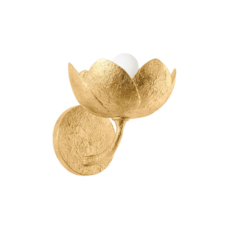 Troy Lighting B2008-VGL One Light Wall Sconce, Vintage Gold Leaf