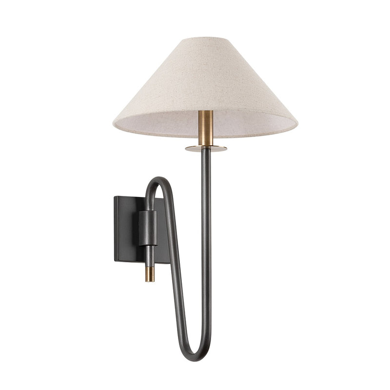Troy Lighting B2121-PBR/GRA One Light Wall Sconce, Patina Brass And Graphite
