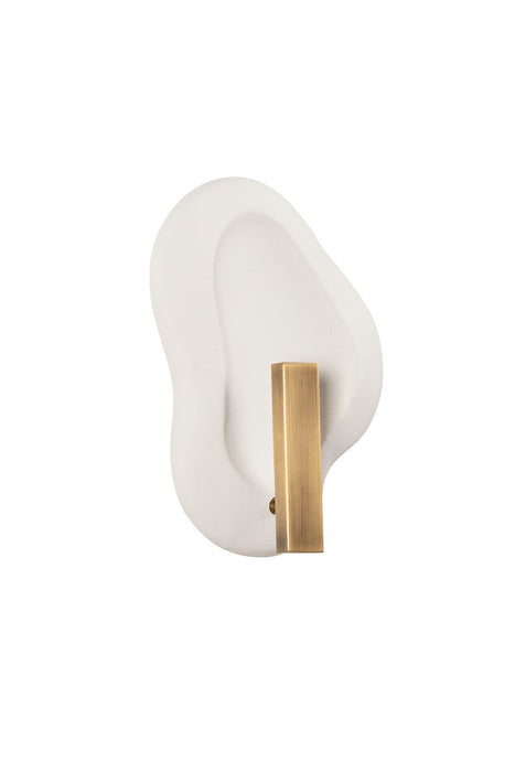 Troy Lighting B3915-PBR/CRH LED Wall Sconce, Patina Brass/Ceramic Rustic Shell