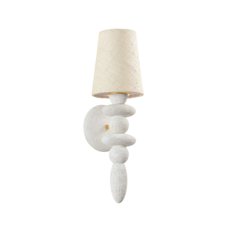 Troy Lighting B5520-VGL/CGL One Light Wall Sconce, Vintage Gold Leaf/Ceramic Gypsum Clay