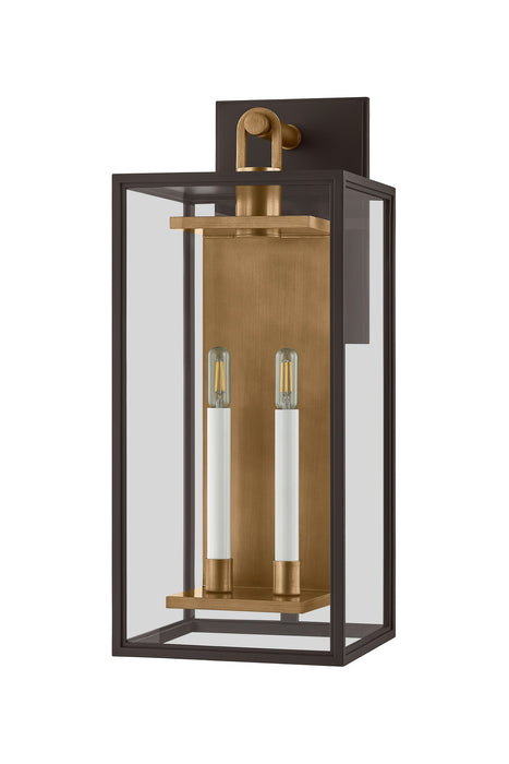 Troy Lighting B6524-PBR/TBZ Two Light Wall Sconce, Patina Brass/Textured Bronze
