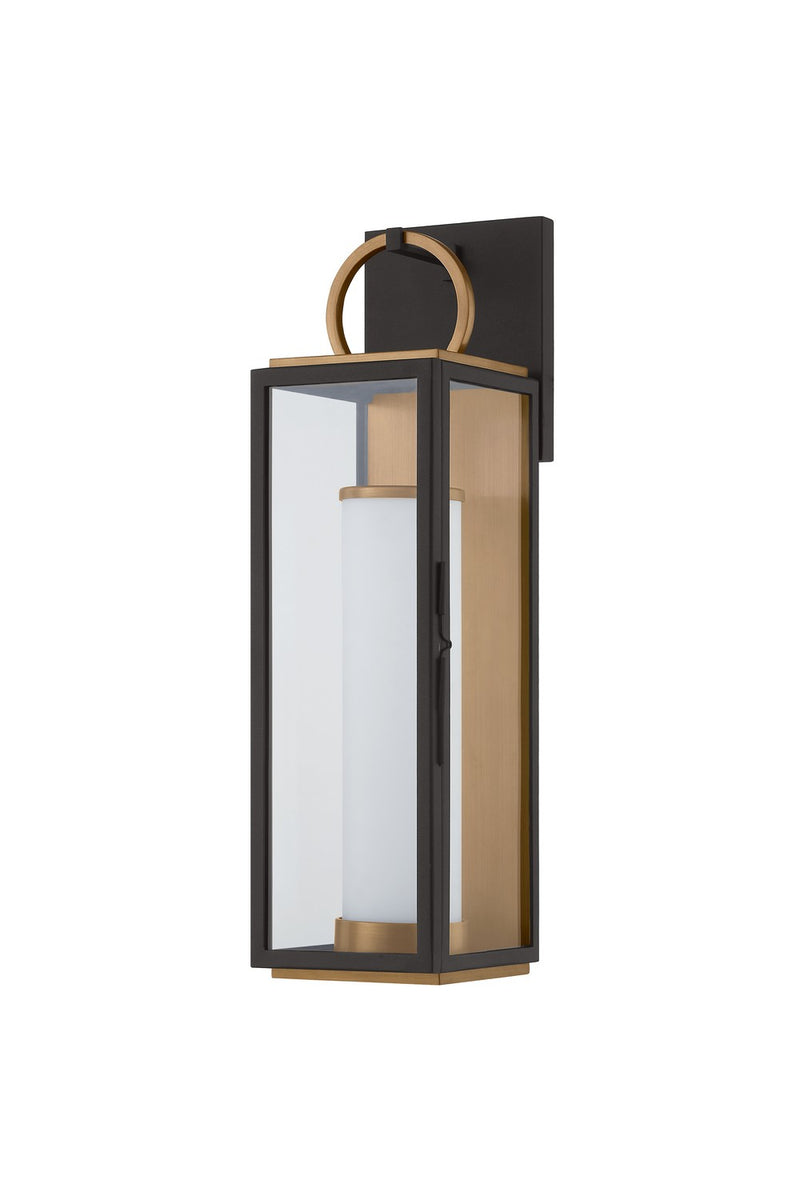 Troy Lighting B6718-PBR/TBK LED Wall Sconce, Patina Brass/Textured Black