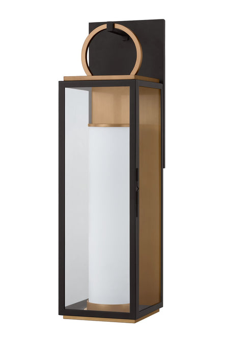 Troy Lighting B6730-PBR/TBK LED Wall Sconce, Patina Brass/Textured Black