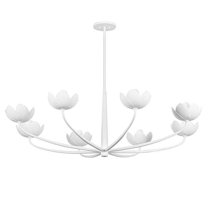 Troy Lighting F2048-GSW Eight Light Chandelier, Gesso White