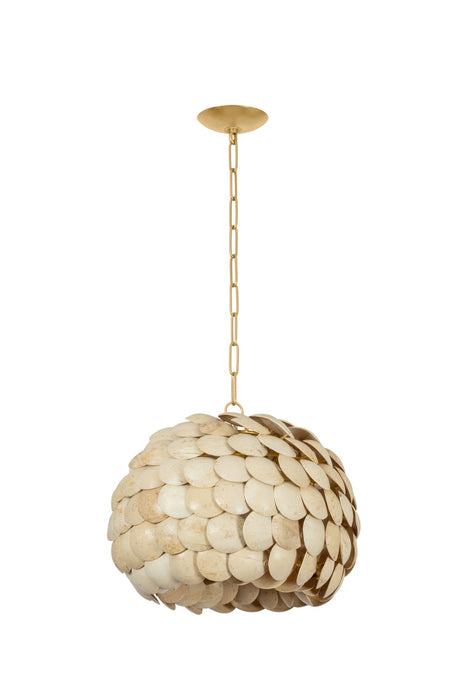 Troy Lighting F2221-VGL One Light Pendant, Vintage Gold Leaf