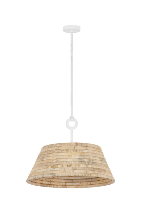 Troy Lighting F2824-GSW One Light Pendant, Gesso White