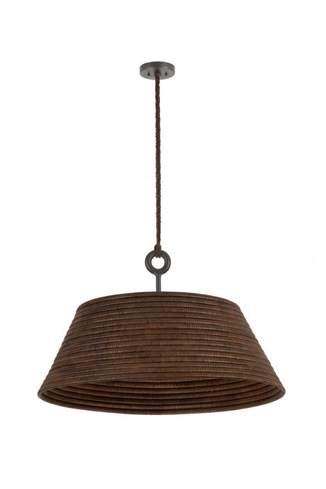 Troy Lighting F2836-TBZH One Light Pendant, Textured Bronze W/ Highlight