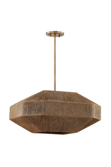 Troy Lighting F3624-PBR Four Light Chandelier, Patina Brass