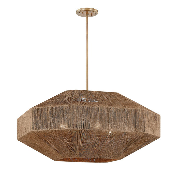 Troy Lighting F3636-PBR Four Light Chandelier, Patina Brass