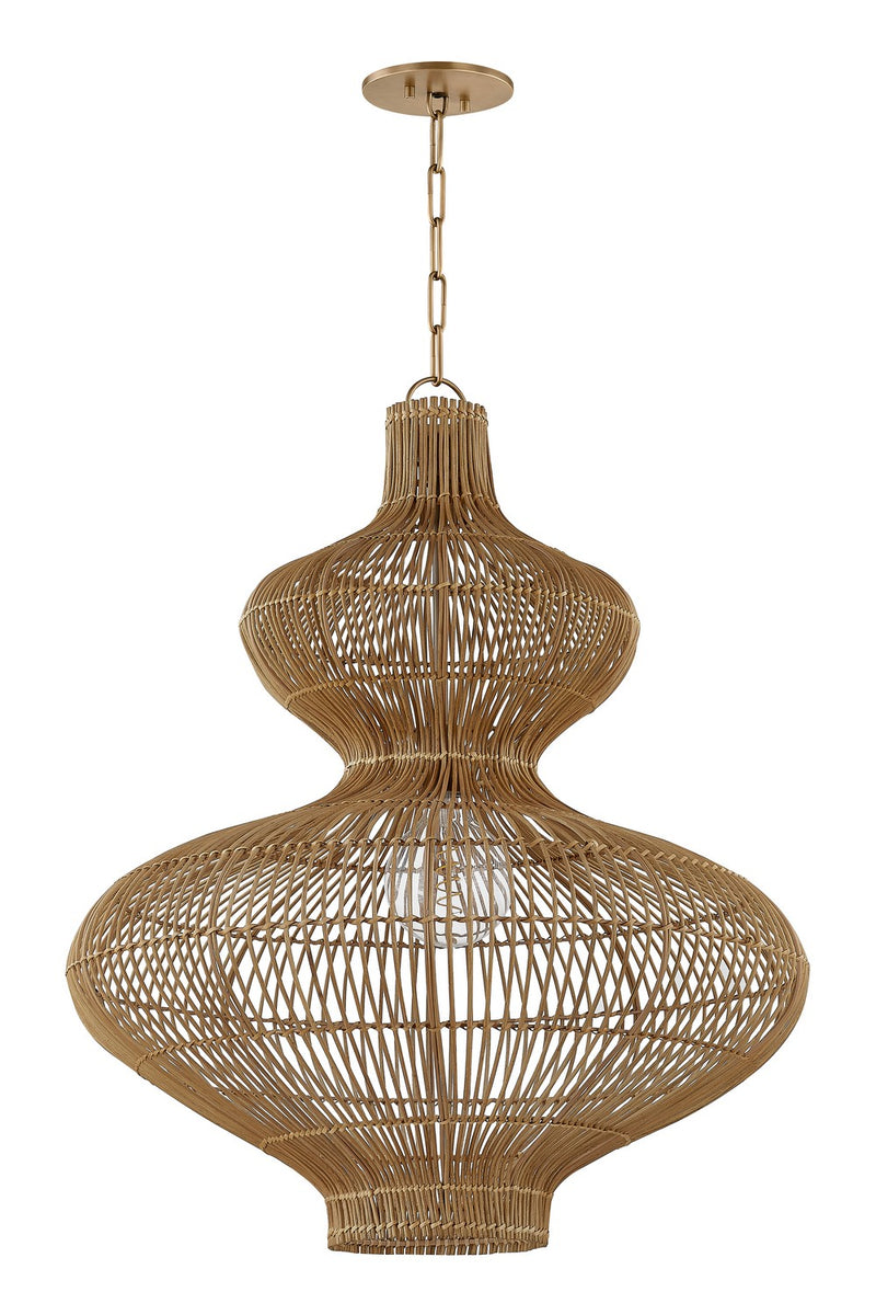Troy Lighting F3828-PBR One Light Pendant, Patina Brass