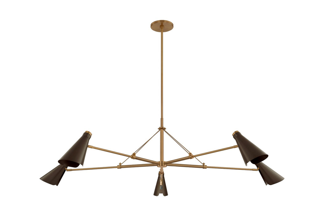 Troy Lighting F4369-PBR/BRZ Five Light Chandelier, Patina Brass/Bronze