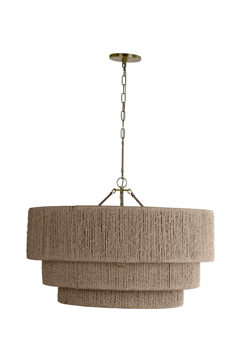 Troy Lighting F5934-PBR One Light Chandelier, Patina Brass