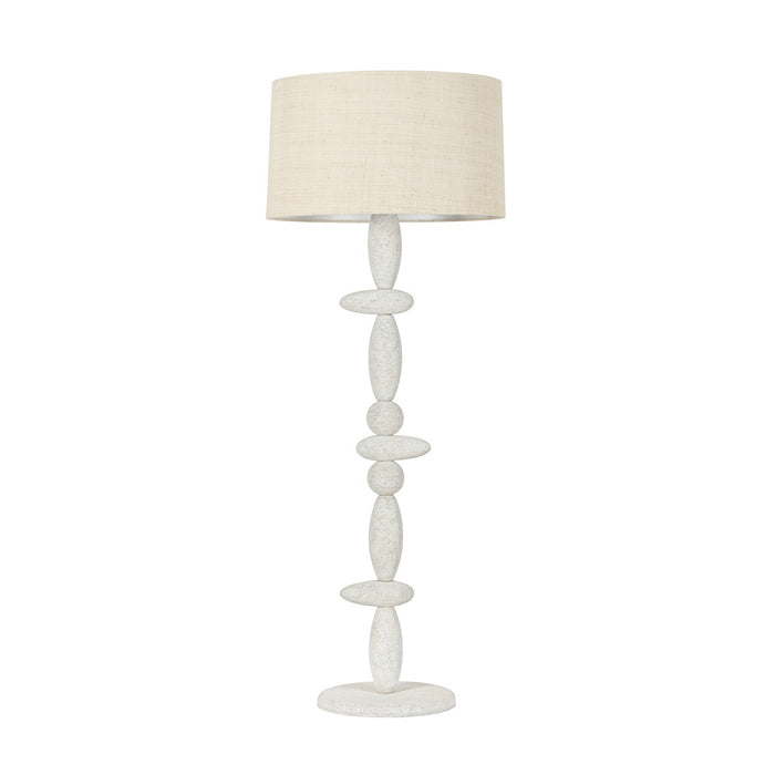 Troy Lighting PFL5564-VGL/CGL One Light Floor Lamp, Vintage Gold Leaf/Ceramic Gypsum Clay
