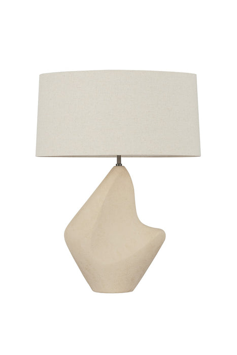 Troy Lighting PTL3727-BRZ/CIB One Light Table Lamp, Bronze/Ceramic Ivory Breakstone