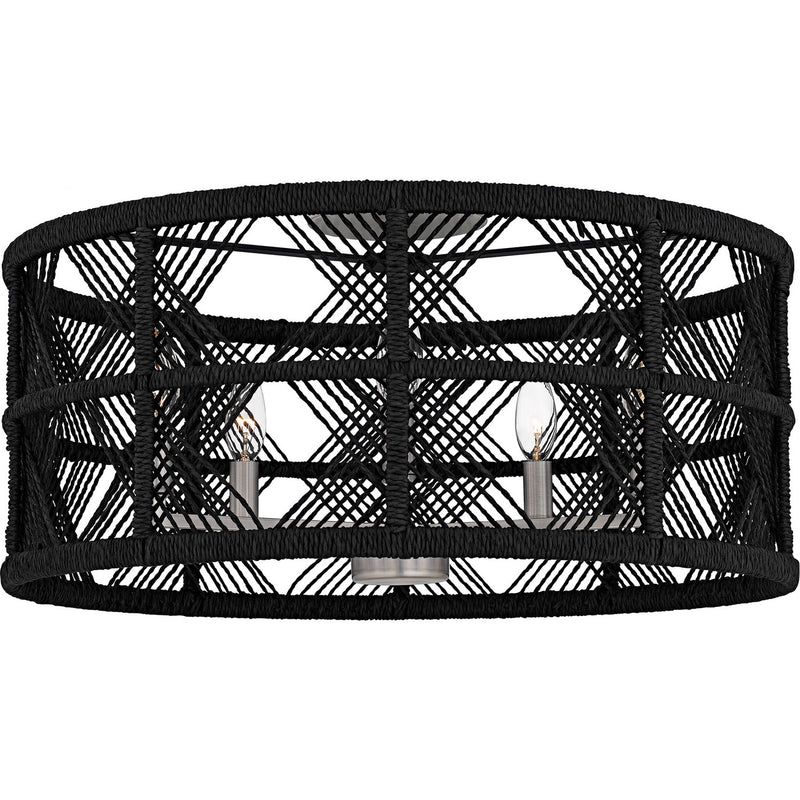 Quoizel AXF1722AN Five Light Semi-Flush Mount, Antique Nickel