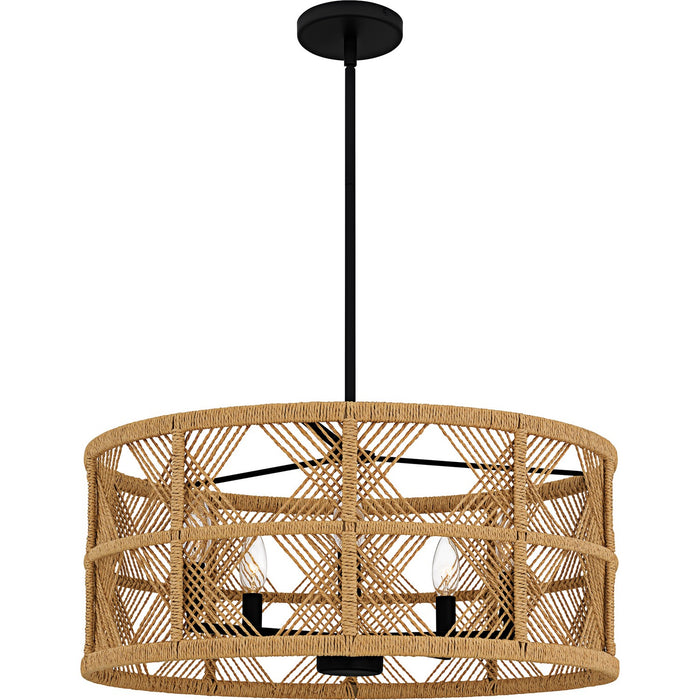 Quoizel AXF2822MBK Five Light Pendant, Matte Black