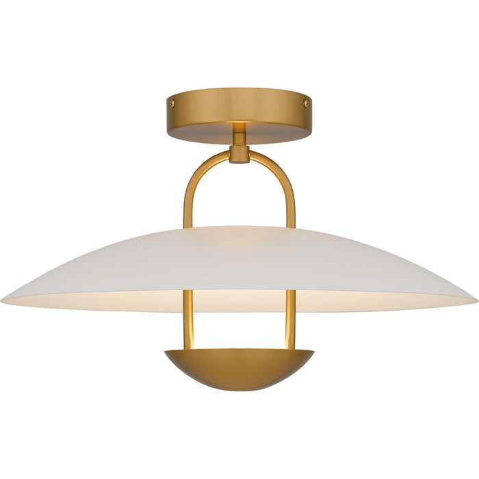 Quoizel BIN1718BRG LED Semi-Flush Mount, Brushed Gold