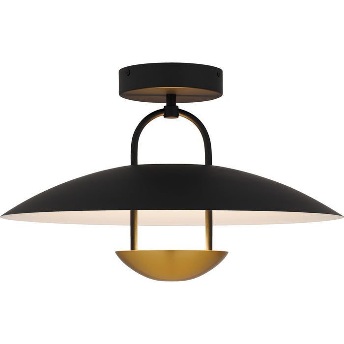 Quoizel BIN1718MBK LED Semi-Flush Mount, Matte Black