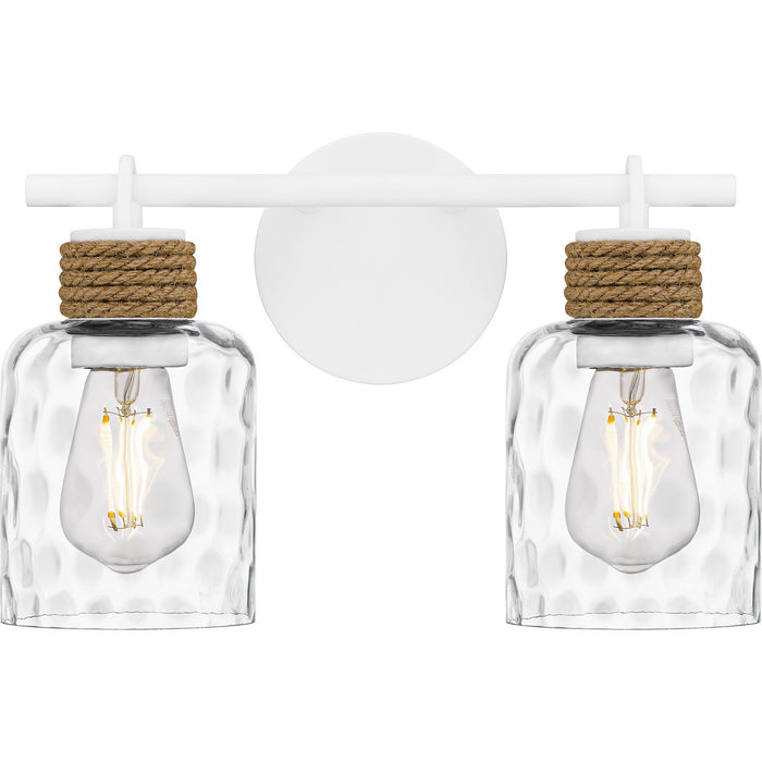 Quoizel BTC8614W Two Light Bath, Matte White