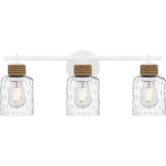 Quoizel BTC8624W Three Light Bath, Matte White