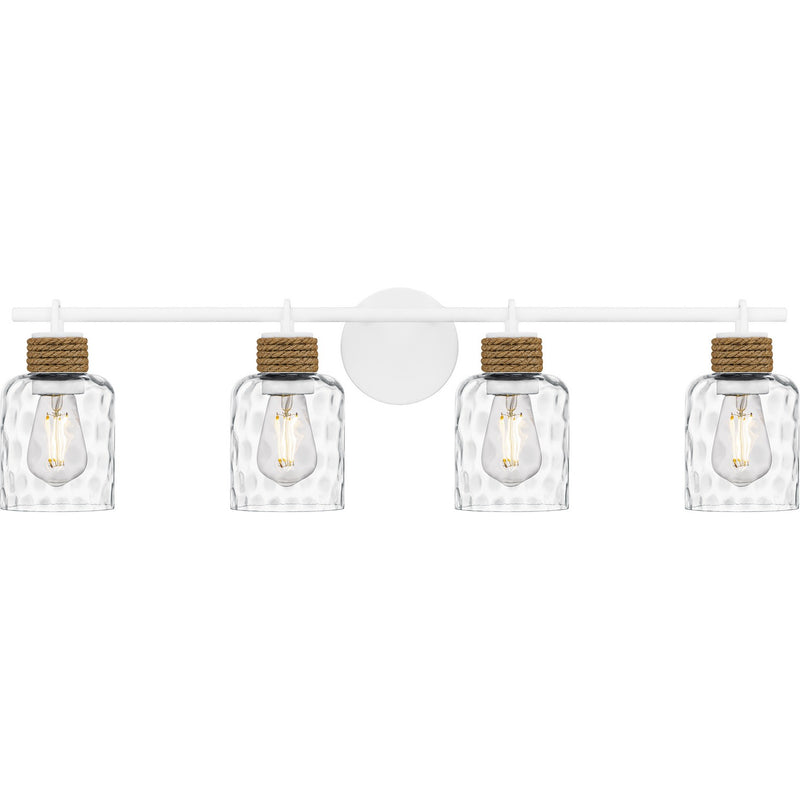 Quoizel BTC8634W Four Light Bath, Matte White