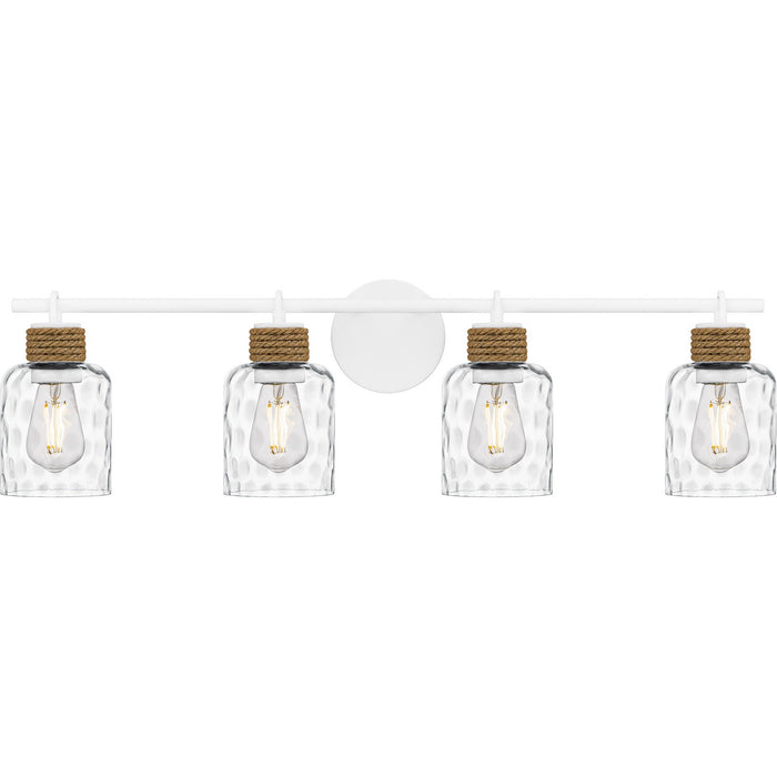 Quoizel BTC8634W Four Light Bath, Matte White