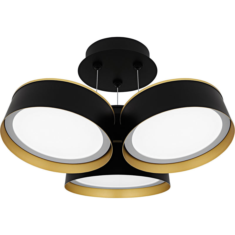 Quoizel BYS1719MBK LED Semi-Flush Mount, Matte Black
