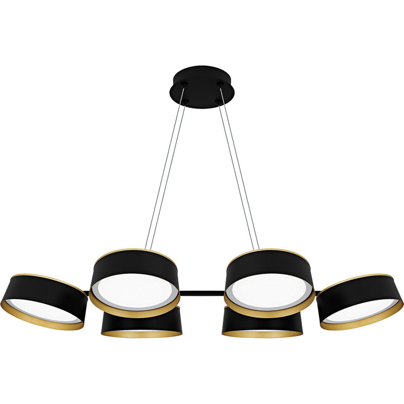 Quoizel BYS640MBK LED Linear Chandelier, Matte Black
