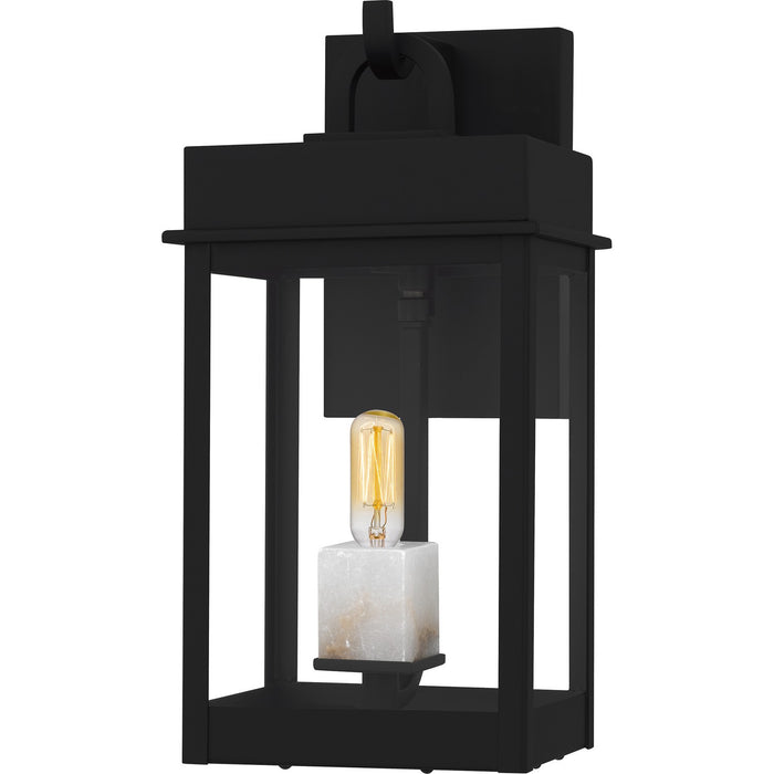 Quoizel CAM8407MBK One Light Outdoor Wall Lantern, Matte Black