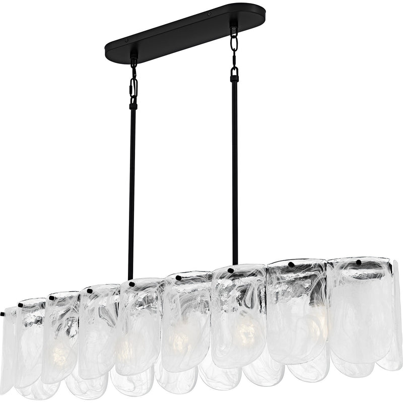 Quoizel CAS543MBK Five Light Linear Chandelier, Matte Black