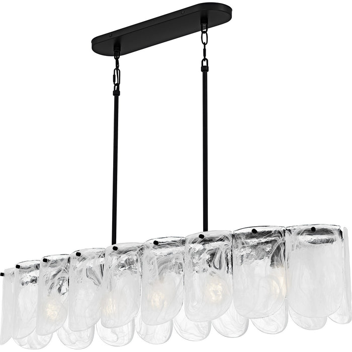 Quoizel CAS543MBK Five Light Linear Chandelier, Matte Black