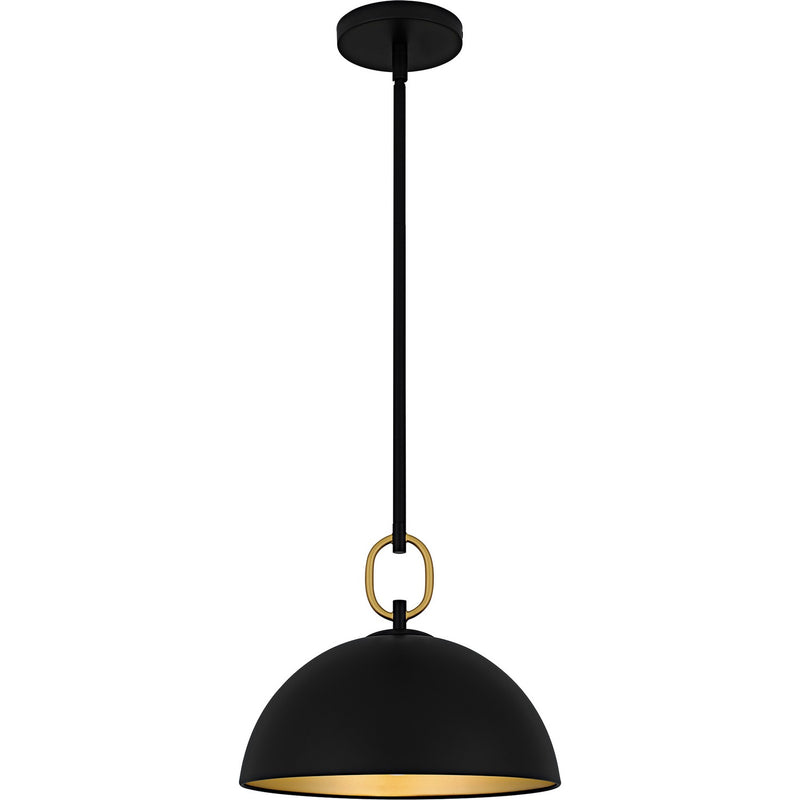 Quoizel CEO1812MBK One Light Pendant, Matte Black