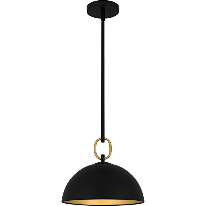 Quoizel CEO1812MBK One Light Pendant, Matte Black