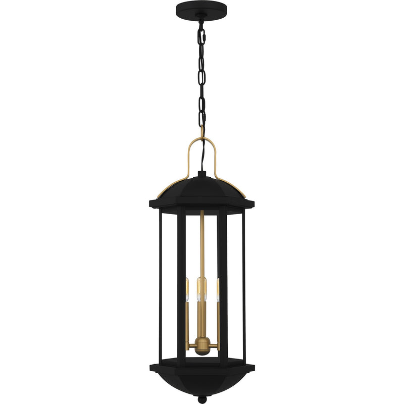 Quoizel CFD1510MBK Three Light Mini Pendant, Matte Black