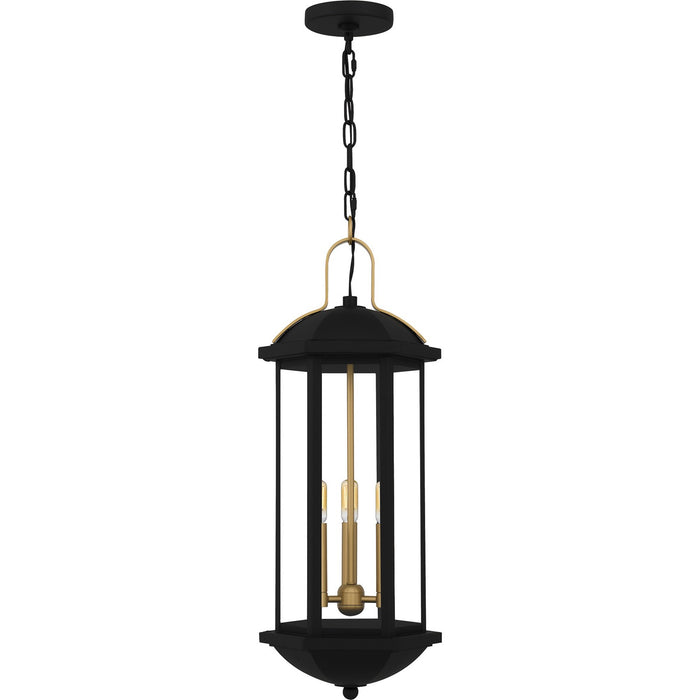 Quoizel CFD1910MBK Three Light Outdoor Hanging Lantern, Matte Black