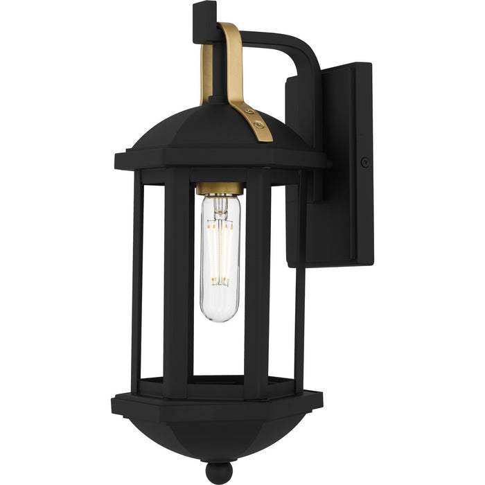 Quoizel CFD8406MBK One Light Outdoor Wall Lantern, Matte Black