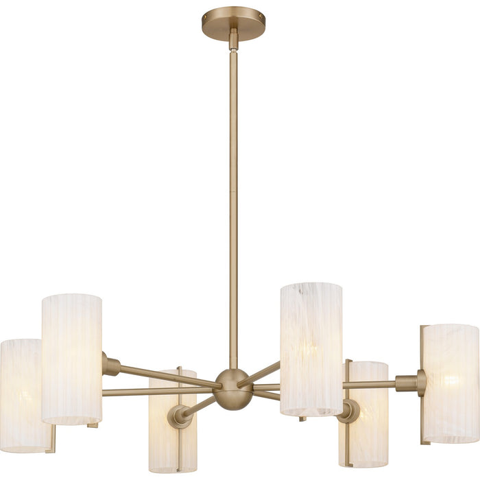 Quoizel CRR5036BGD Six Light Chandelier, Bronze Gold