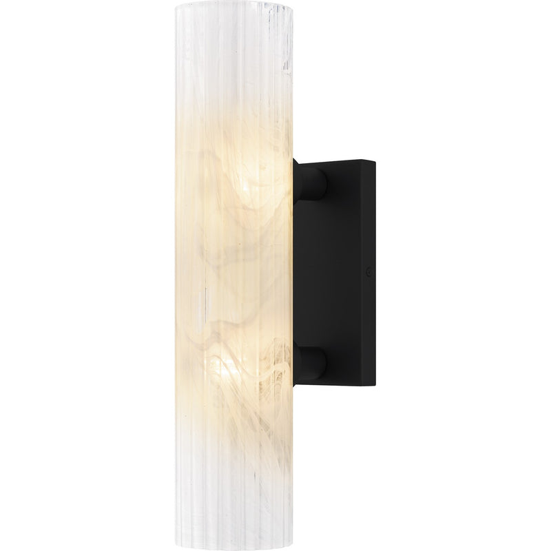 Quoizel CRR8805MBK Two Light Wall Sconce, Matte Black