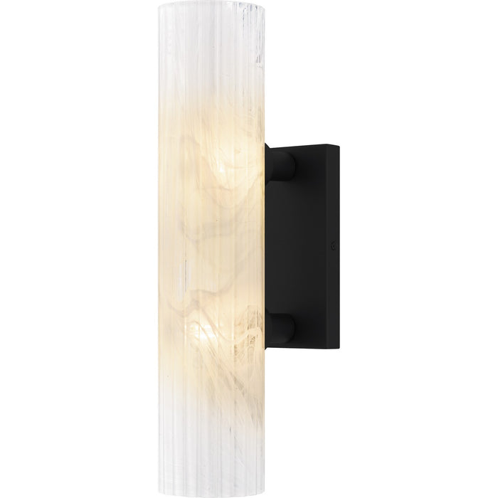Quoizel CRR8805MBK Two Light Wall Sconce, Matte Black