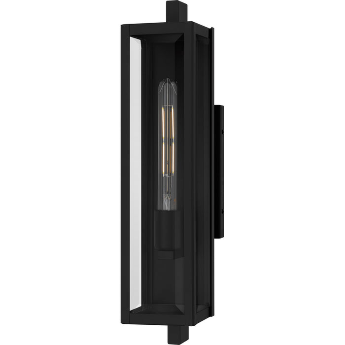 Quoizel DLE8405MBK One Light Outdoor Wall Lantern, Matte Black